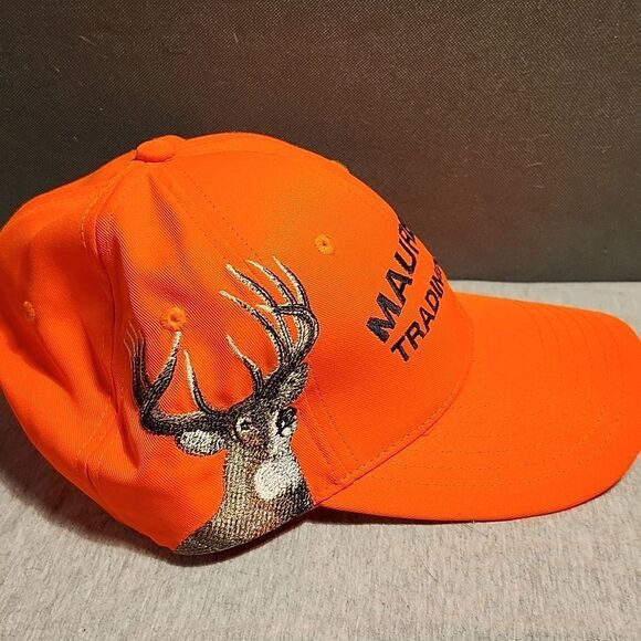 Maurer's Trading Post Bright Orange Embroidered Deer Hunting Hat - New - Picture 5 of 8